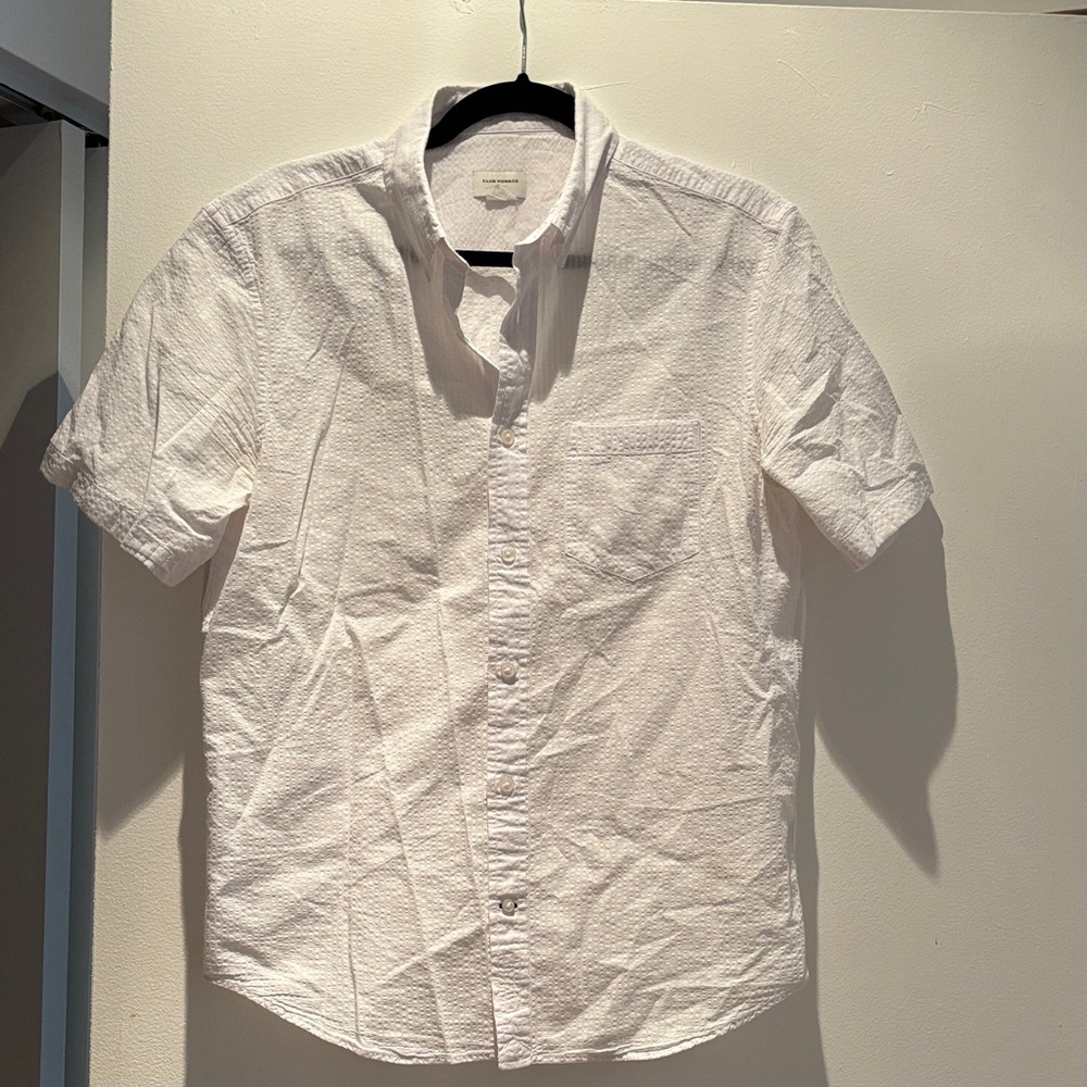 Club Monaco Casual White Button-Down Shirt